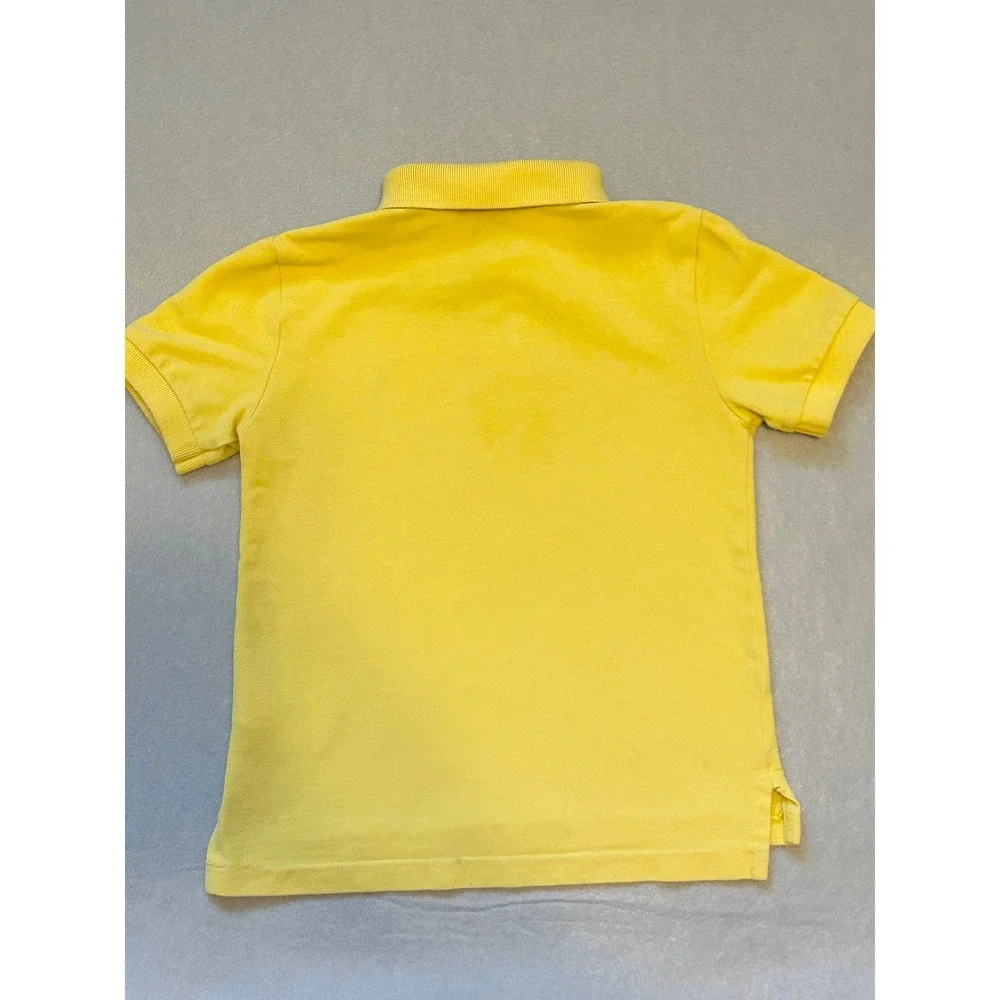 Polo Ralph Lauren Boys Yellow Cotton Pique Short Sleeve Polo Shirt Size 4/4T